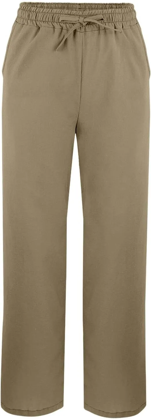Striped Linen Pants for Women Linen Capri Lightweight Summer Beach Trousers for Women 2025 Ladies Pinstripe Pants