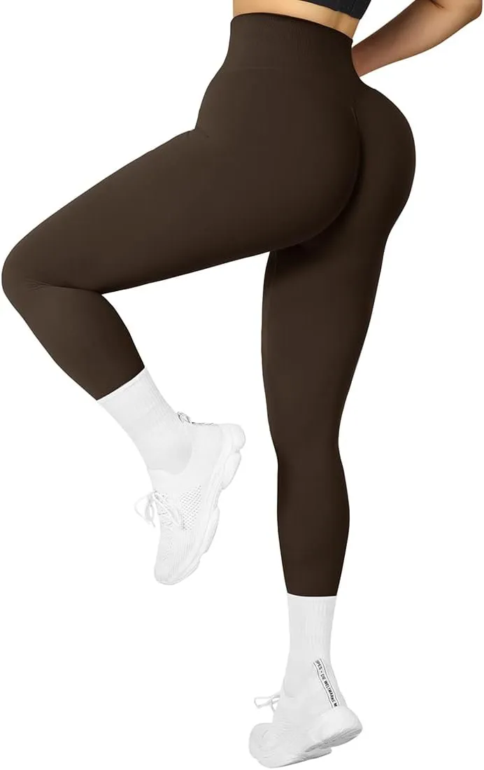 SUUKSESS Women Seamless Butt Lifting Leggings High Waisted Workout Yoga Pants