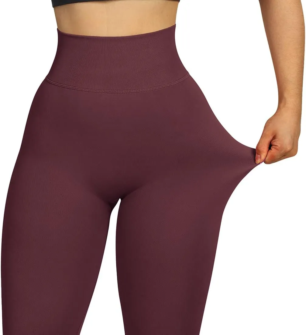 SUUKSESS Women Seamless Butt Lifting Leggings High Waisted Workout Yoga Pants