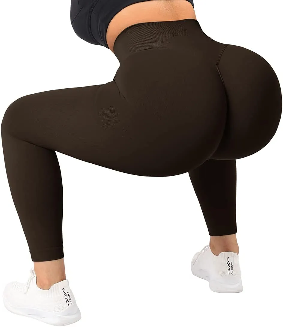 SUUKSESS Women Seamless Butt Lifting Leggings High Waisted Workout Yoga Pants