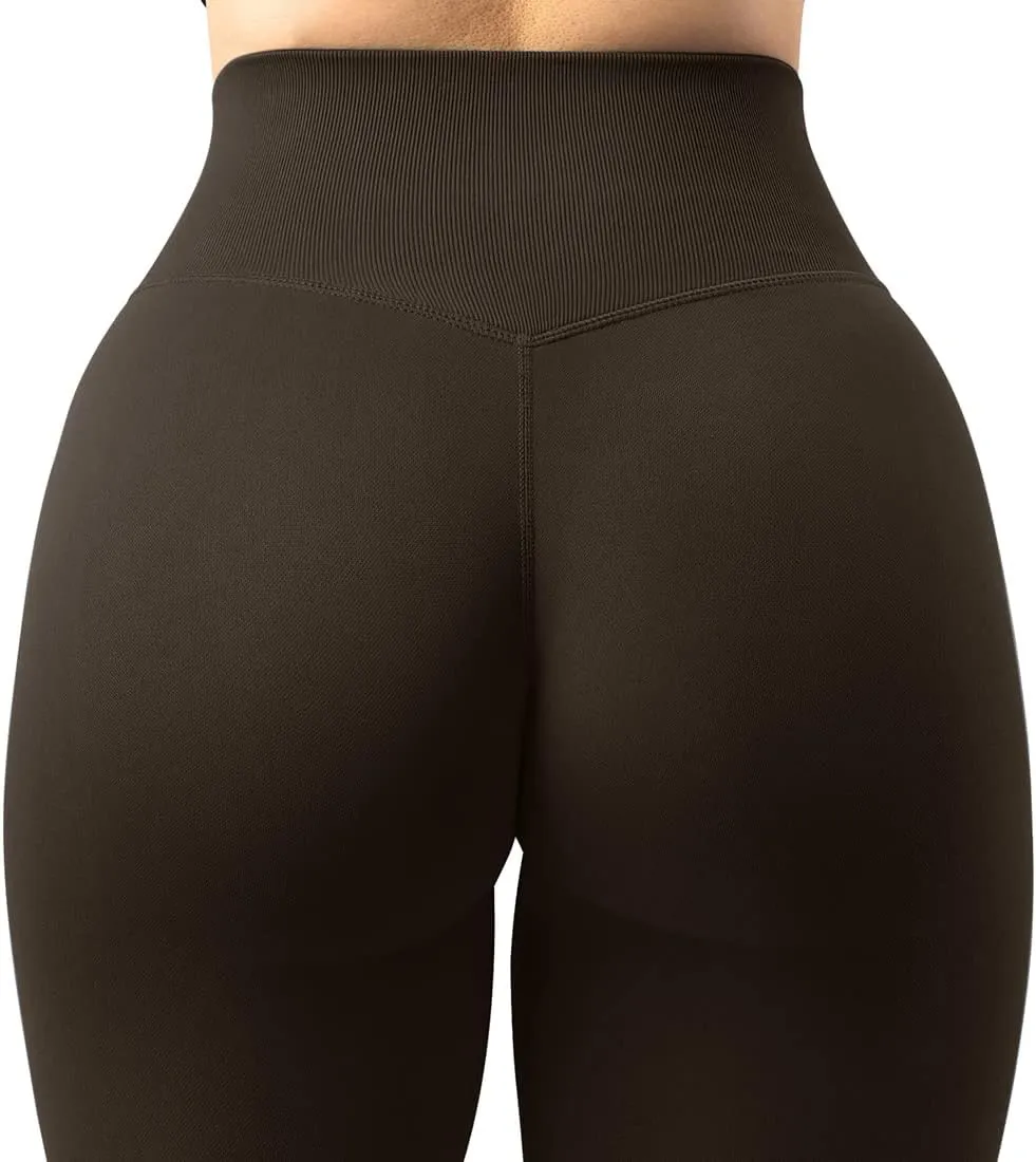 SUUKSESS Women Seamless Butt Lifting Leggings High Waisted Workout Yoga Pants