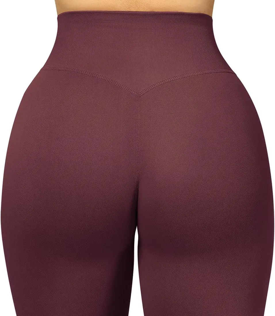 SUUKSESS Women Seamless Butt Lifting Leggings High Waisted Workout Yoga Pants