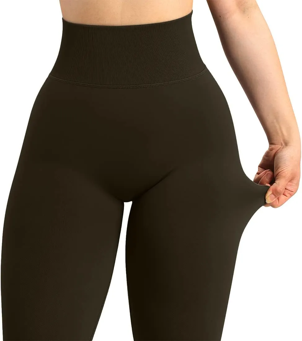 SUUKSESS Women Seamless Butt Lifting Leggings High Waisted Workout Yoga Pants