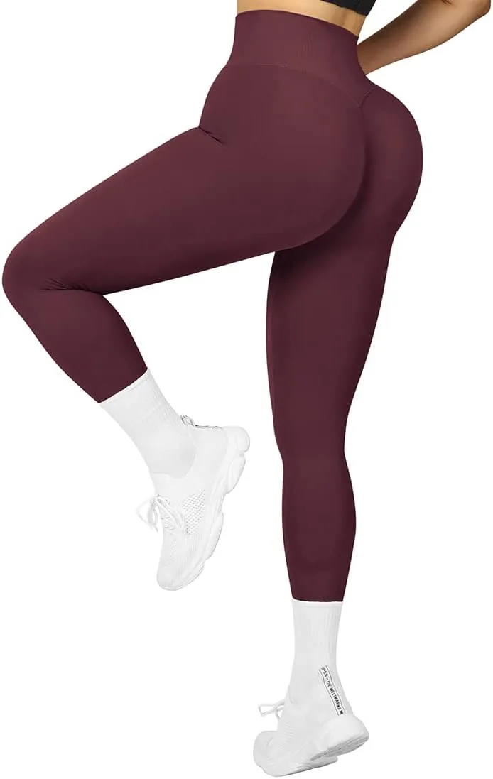 SUUKSESS Women Seamless Butt Lifting Leggings High Waisted Workout Yoga Pants
