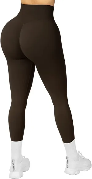 SUUKSESS Women Seamless Butt Lifting Leggings High Waisted Workout Yoga Pants