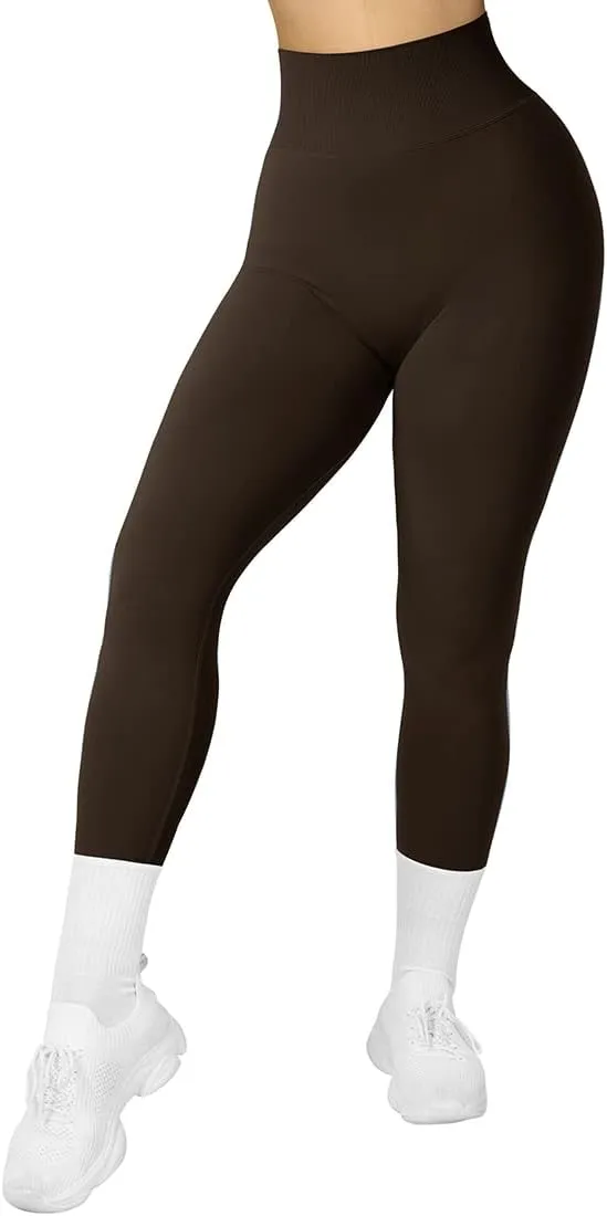 SUUKSESS Women Seamless Butt Lifting Leggings High Waisted Workout Yoga Pants