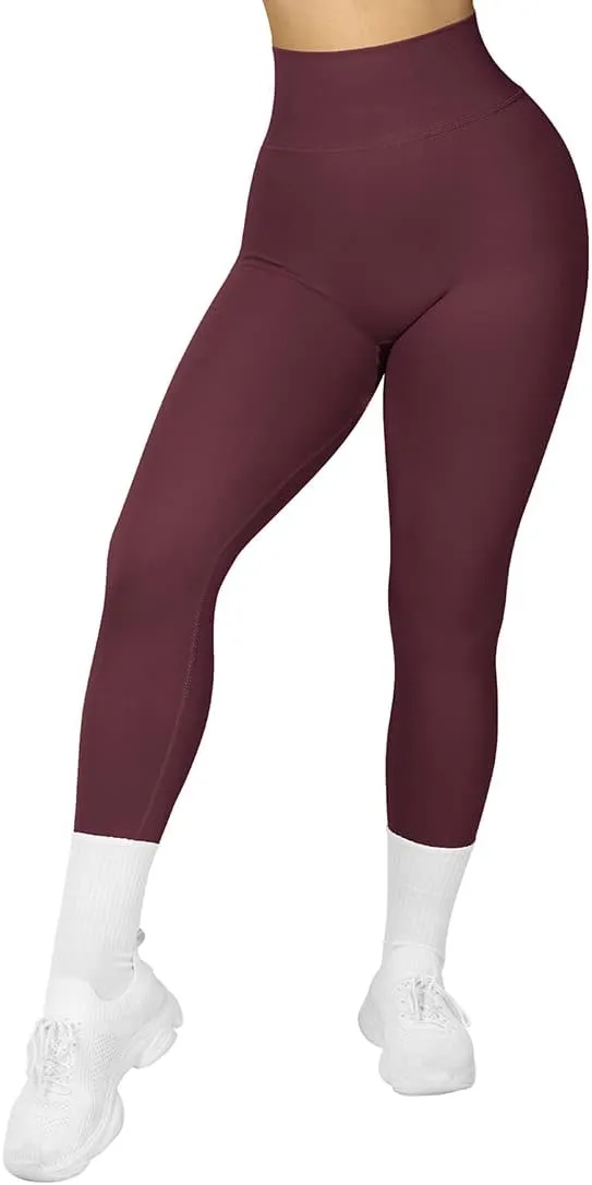 SUUKSESS Women Seamless Butt Lifting Leggings High Waisted Workout Yoga Pants