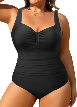 Tempt Me Women Plus Size One Piece Swimsuits - Tummy Control Bathing Suits 2025 Color Block Swimwear