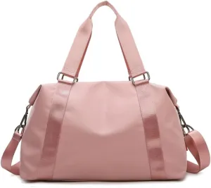 Travel Garment Bags Women Handbag Yoga Bag Wet and Dry Bag Short Trip Bag Duffle Bag(Pink,43x17x25cm)