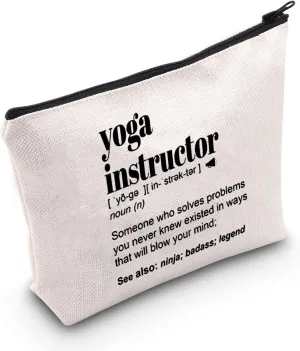 TSOTMO Yoga Instructor Zipper Pouch Makeup Bag Yoga Teacher Appreciation Gift Yoga Instructor Thank You Gift