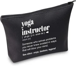 TSOTMO Yoga Instructor Zipper Pouch Makeup Bag Yoga Teacher Appreciation Gift Yoga Instructor Thank You Gift