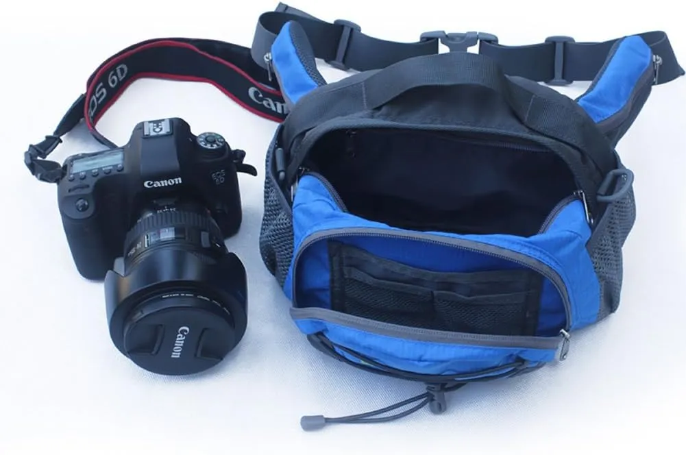 Unisex cycling nylon belt bag Waist pack hiking sport (blue 1)