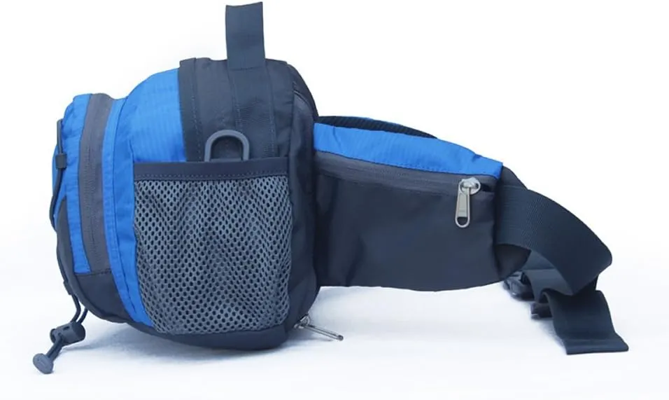 Unisex cycling nylon belt bag Waist pack hiking sport (blue 1)