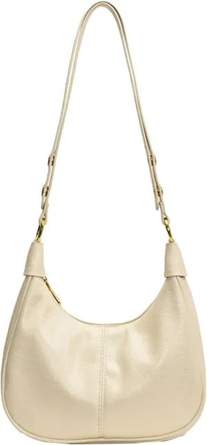 Vintage PU Leather Hobo Shoulder Bag Women Crescent Small Crossbody Handbag Versatile Wallet Everyday Purse 2025