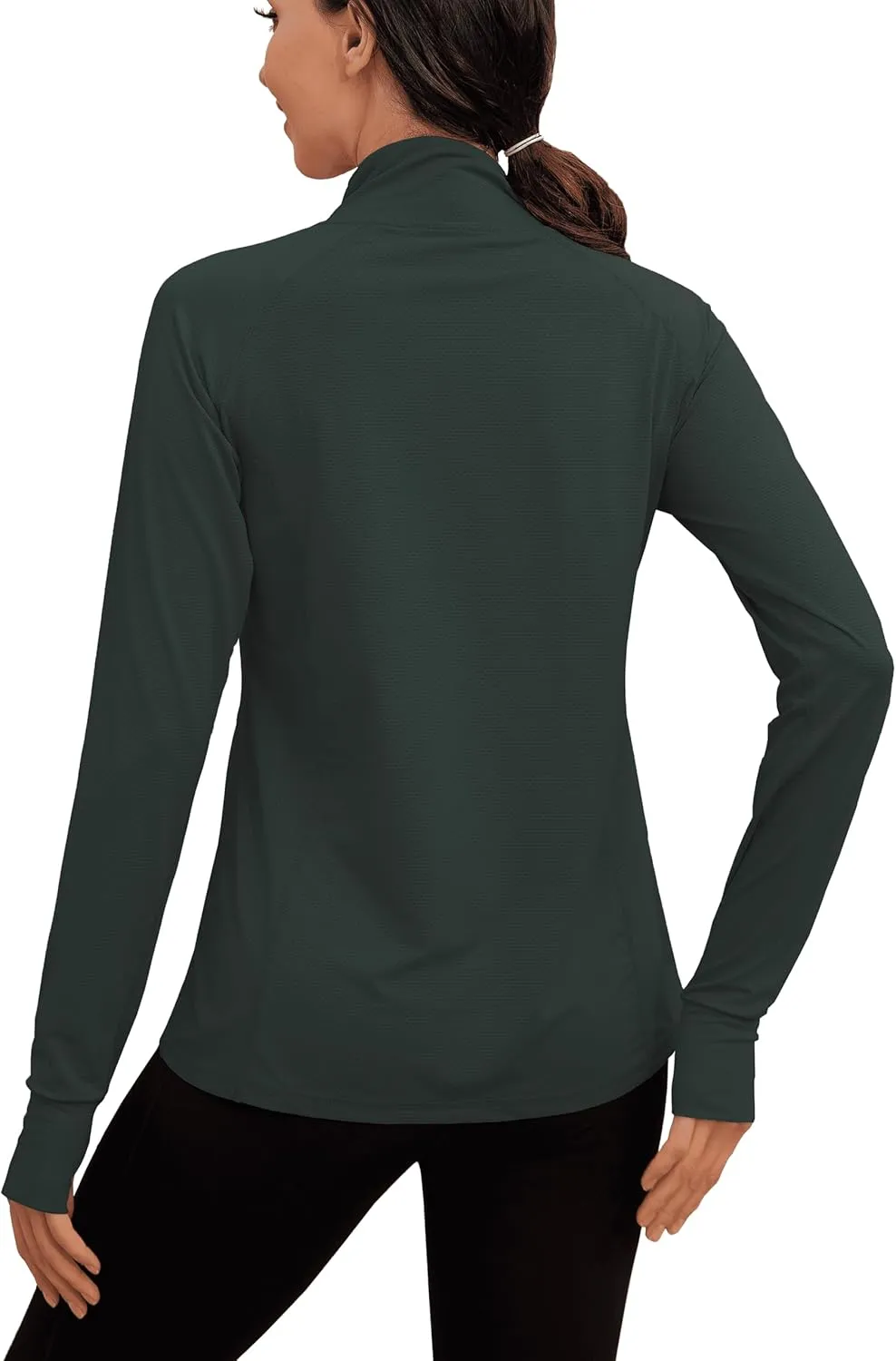 We1Fit Women's UPF 50  Sun Shirts Long Sleeve Quarter Zip Pullover Lightweight Hiking Running Workout Tops