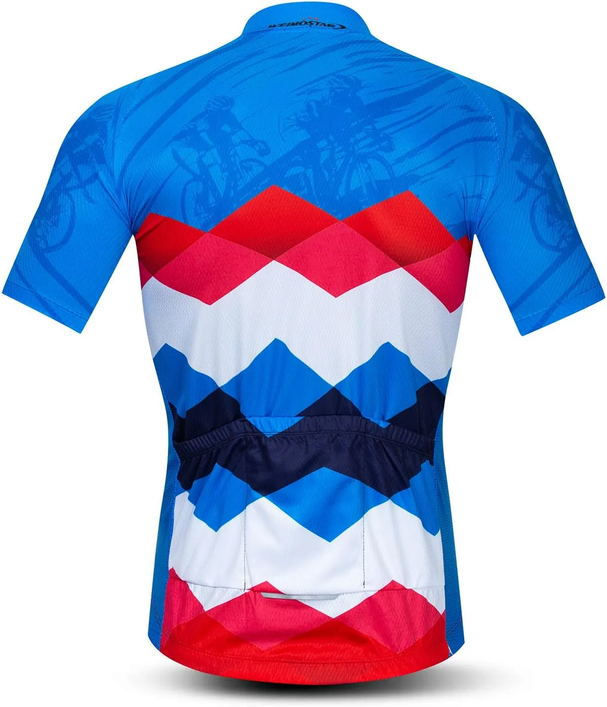 Weimostar Men's Cycling Jersey Short Sleeve Bike Clothing Multicolored Diamond