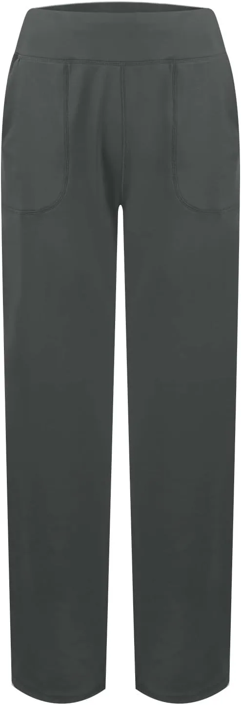 Wide Leg Yoga Pants for Women High Waist Bootcut Straight Leg Yoga Pants with Pockets Butt Lifting Yoga Flare Leggings
