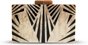 Women Acrylic Clutch Purse Formal Wedding Evening Marble Handbag Shoulder Crossbody Bag with Detachable Chain Cocktail Retro
