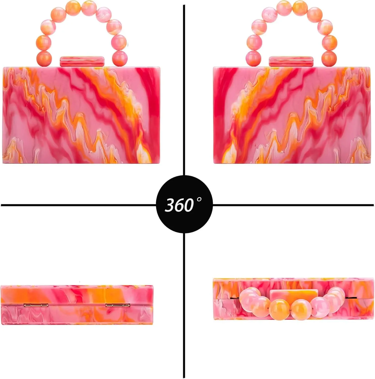 Women Acrylic Clutch Purse Leopard Print Evening Bag Chain Formal Handbag Party Bridal Wedding Clutch Purse for Women