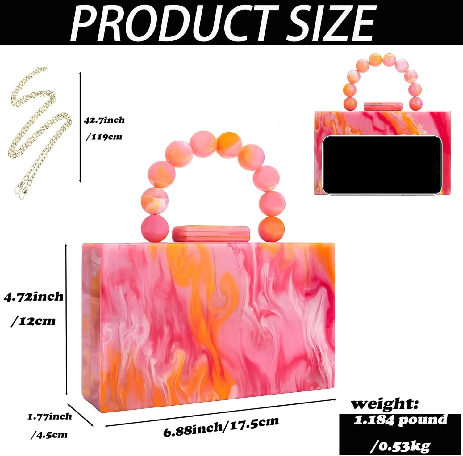 Women Acrylic Clutch Purse Leopard Print Evening Bag Chain Formal Handbag Party Bridal Wedding Clutch Purse for Women