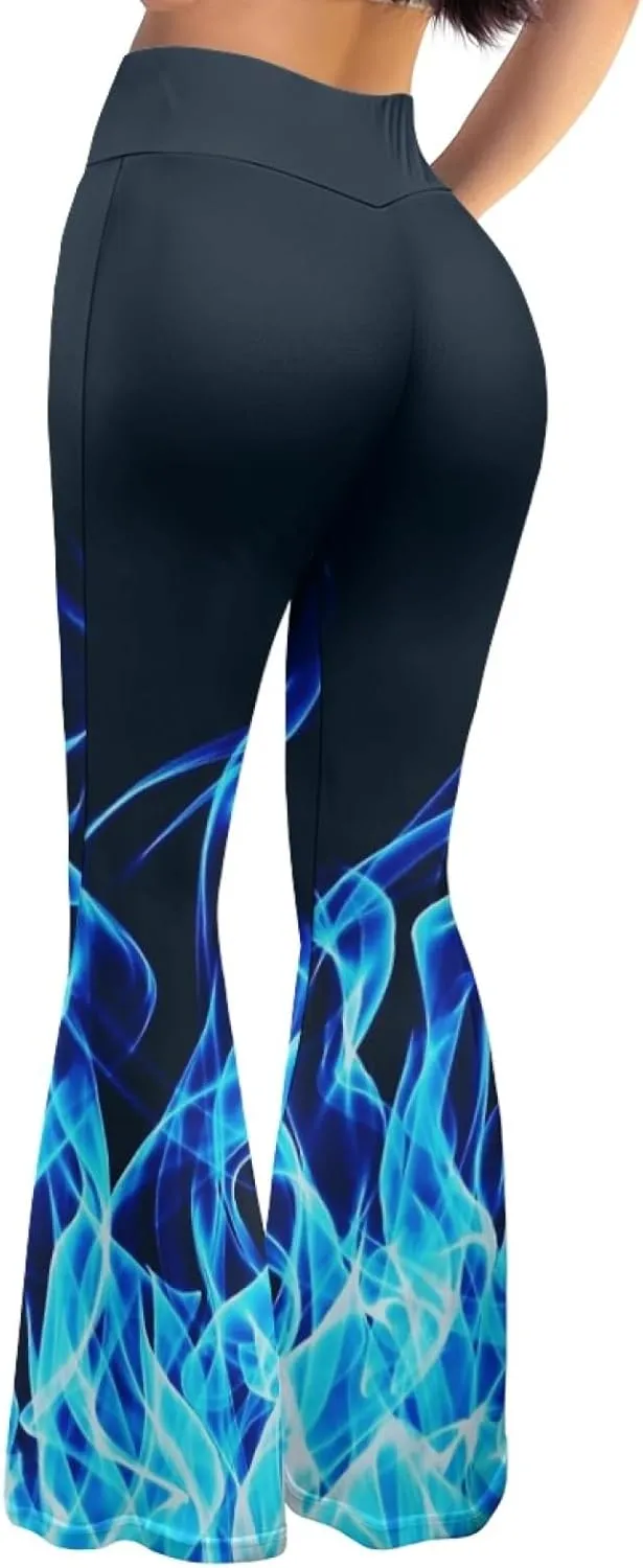 Women Bootcut Yoga Pants Tummy Control Workout Yoga Pants High Waisted Flare Leggings