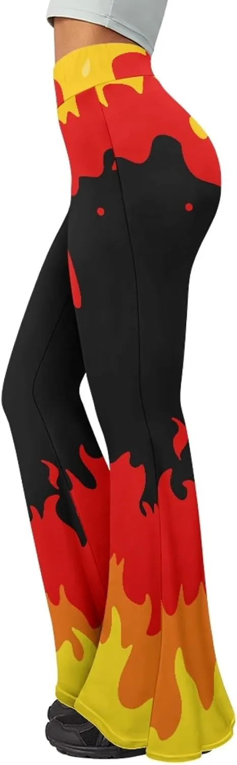 Women Bootcut Yoga Pants Tummy Control Workout Yoga Pants High Waisted Flare Leggings