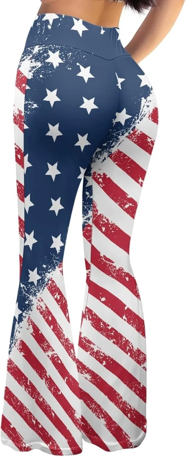 Women Bootcut Yoga Pants Tummy Control Workout Yoga Pants High Waisted Flare Leggings