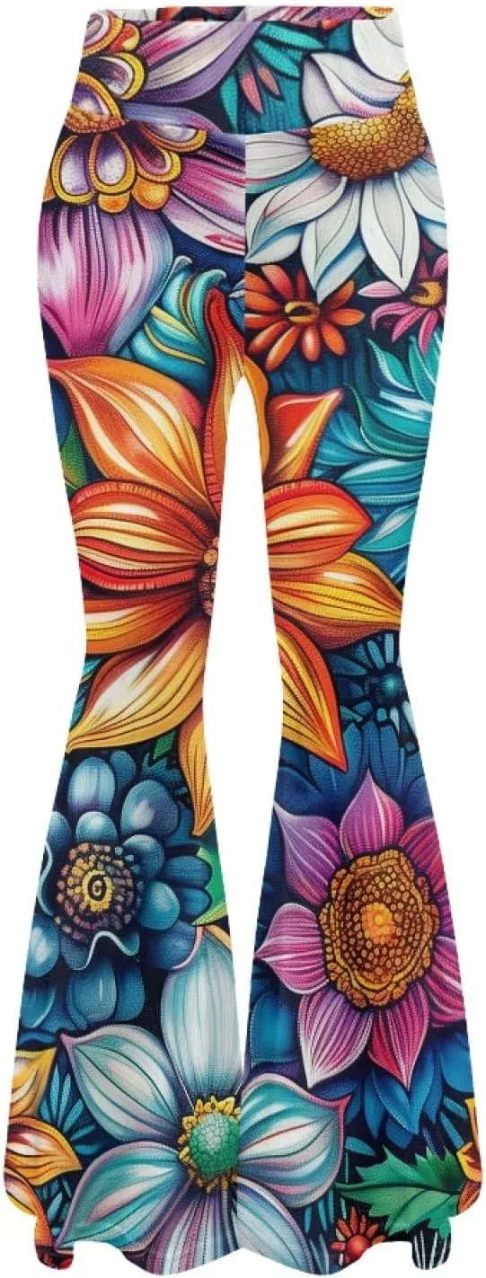 Women Bootcut Yoga Pants Tummy Control Workout Yoga Pants High Waisted Flare Leggings