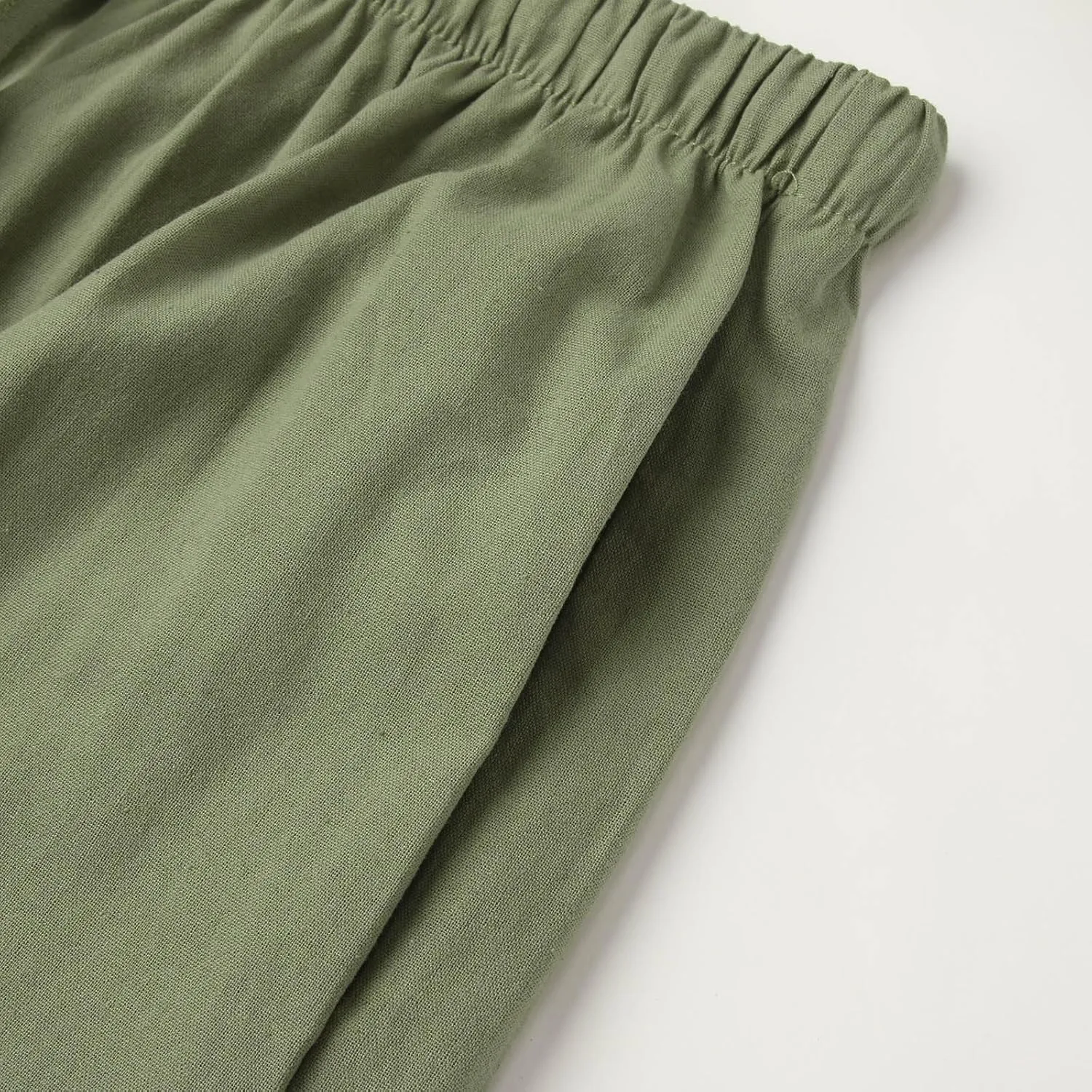Women Cotton Linen Pants Wide Leg High Waist Flowy Summer Drawstring Pant Trouser Casual Lounge Beach Travel Vacation Clothes