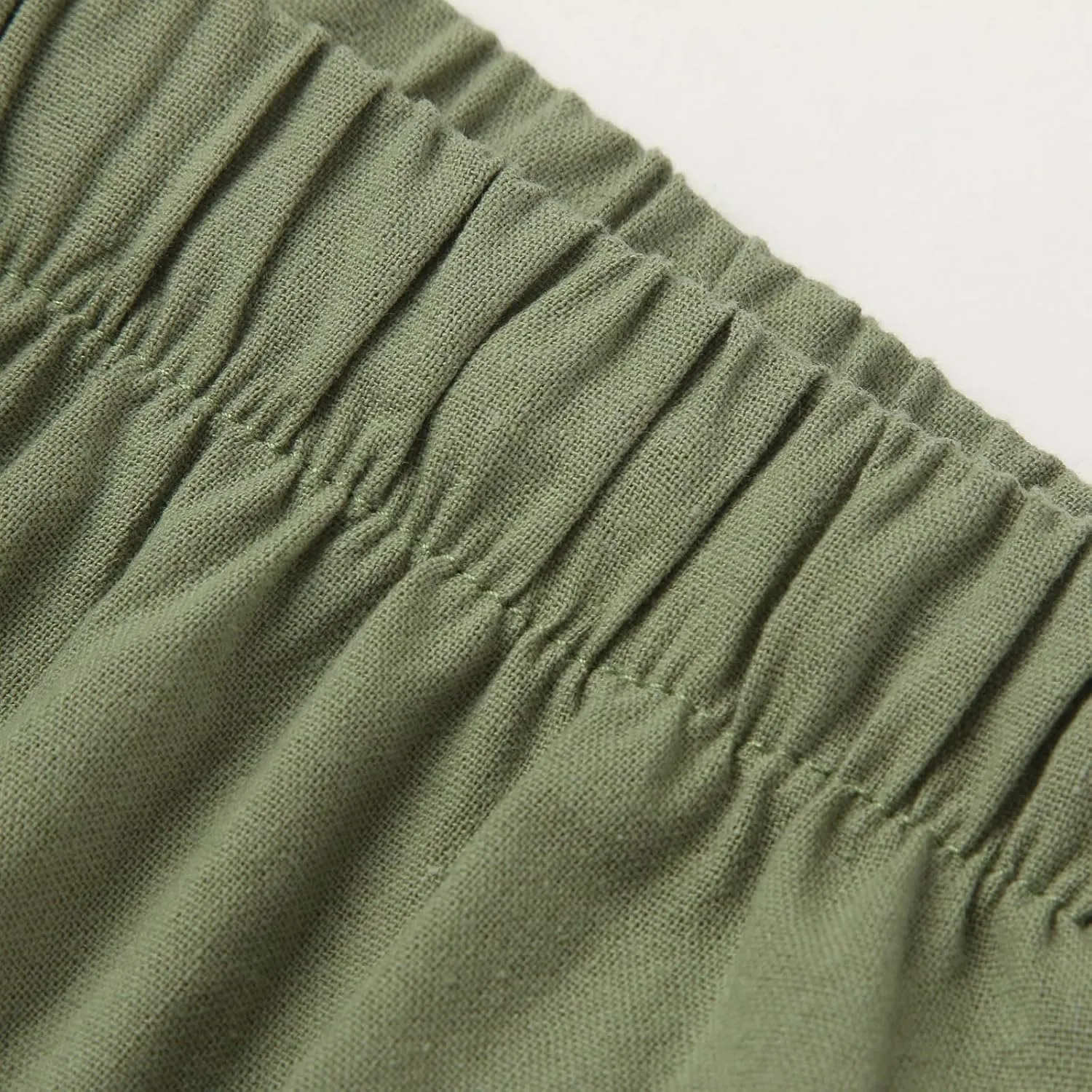 Women Cotton Linen Pants Wide Leg High Waist Flowy Summer Drawstring Pant Trouser Casual Lounge Beach Travel Vacation Clothes