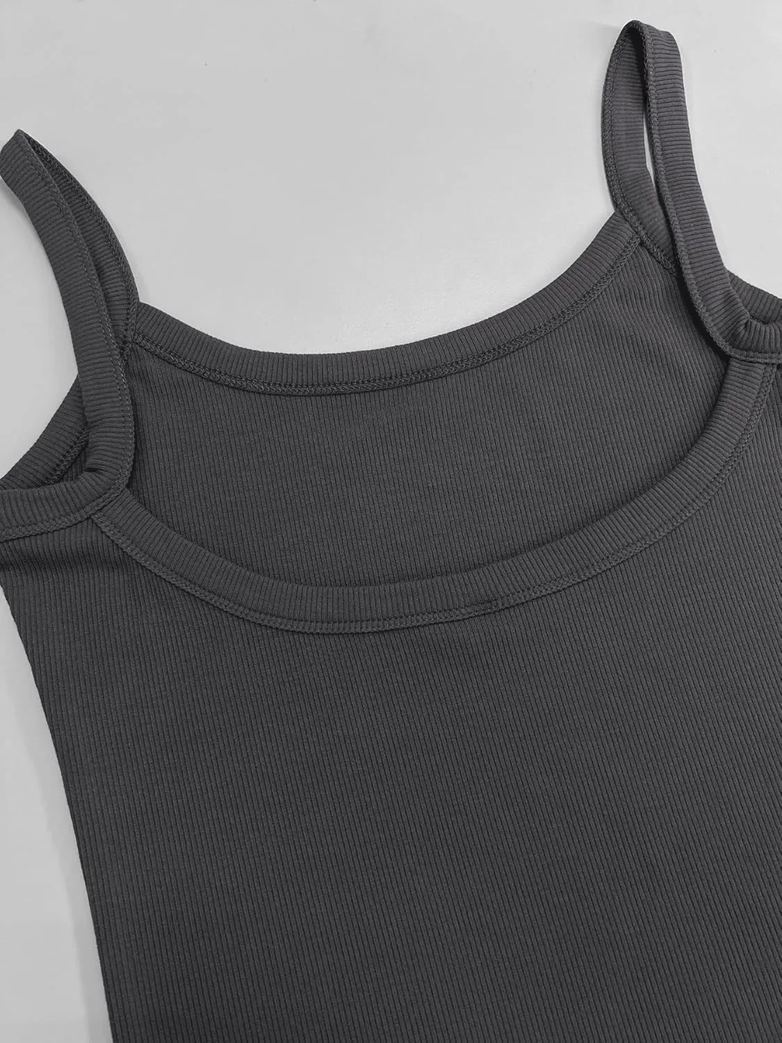 Women Summer Tops Backless Tank Tops Basic Cute 2025 Crew Neck Camisole Spaghetti Strap Going Out Slim Fit Shirts