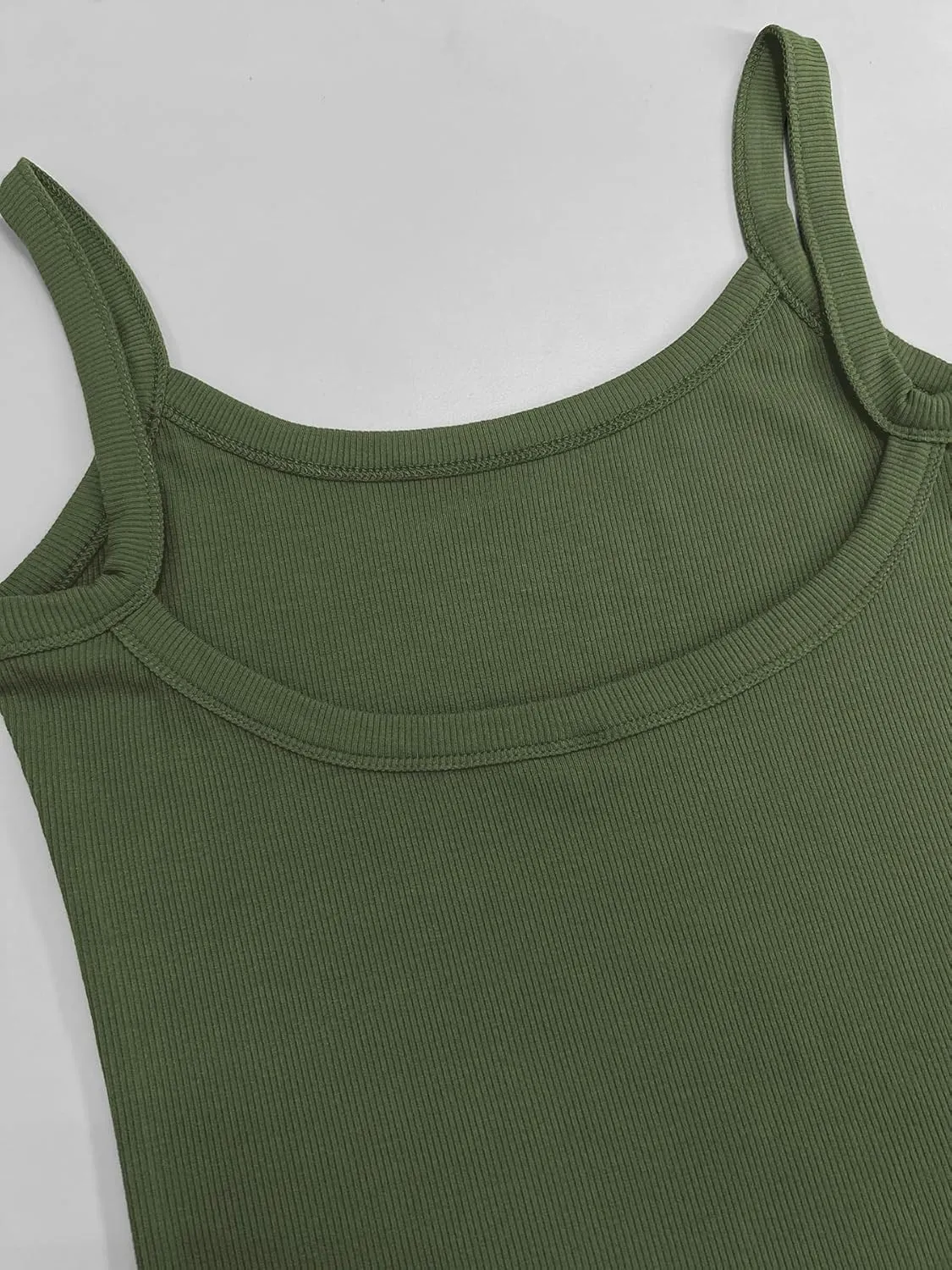 Women Summer Tops Backless Tank Tops Basic Cute 2025 Crew Neck Camisole Spaghetti Strap Going Out Slim Fit Shirts