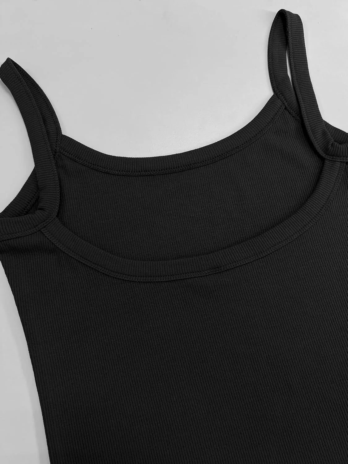 Women Summer Tops Backless Tank Tops Basic Cute 2025 Crew Neck Camisole Spaghetti Strap Going Out Slim Fit Shirts