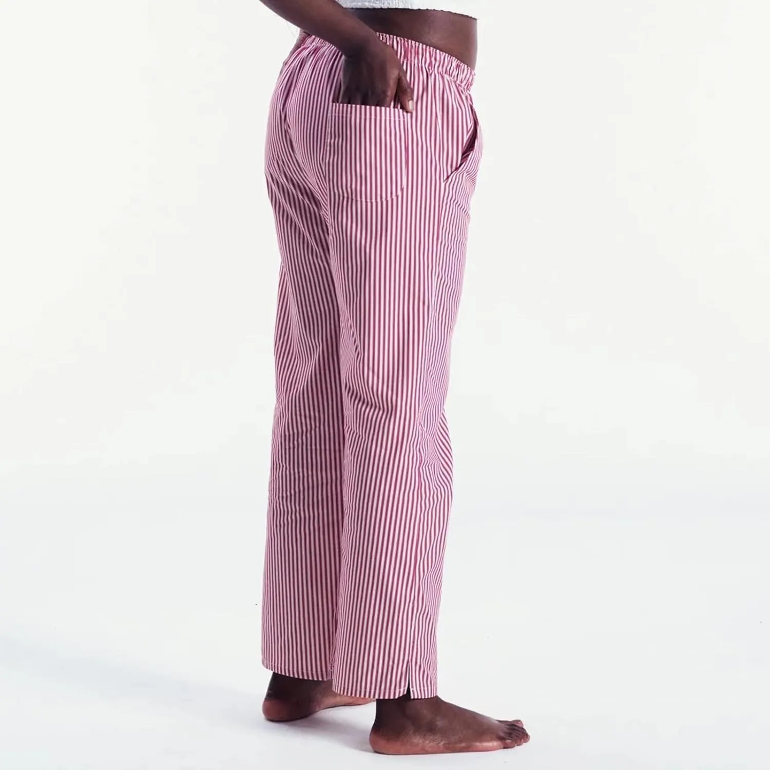 Women Y2k Striped Pants Pinstripe Wide Leg Long Pants High Waist Lounge Pants Straight Trousers Streetwear