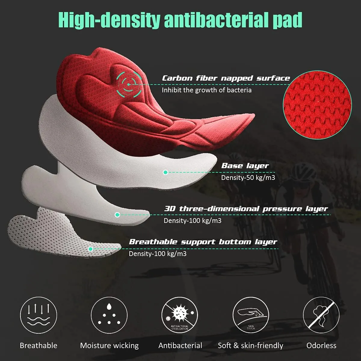 Women's Bike Shorts 3D Padded Cycling Short Pants for MTB Road Bicycle Multi Color