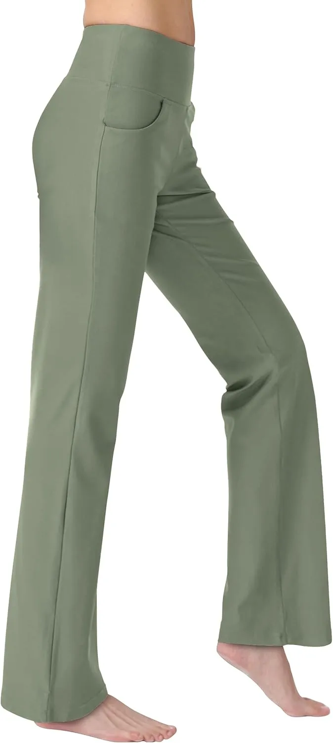Women's Bootcut Yoga Pants with Pockets High Waist Bootleg Yoga Workout Pants for Women