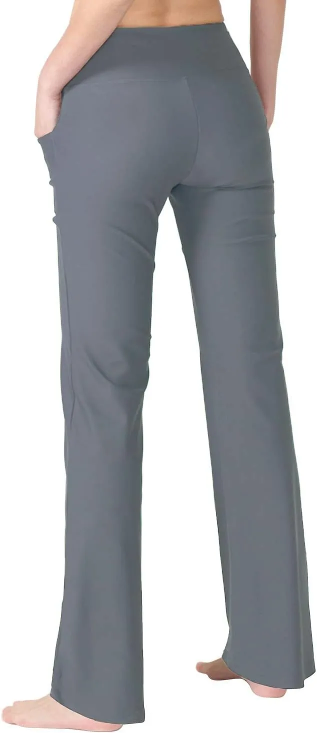 Women's Bootcut Yoga Pants with Pockets High Waist Bootleg Yoga Workout Pants for Women