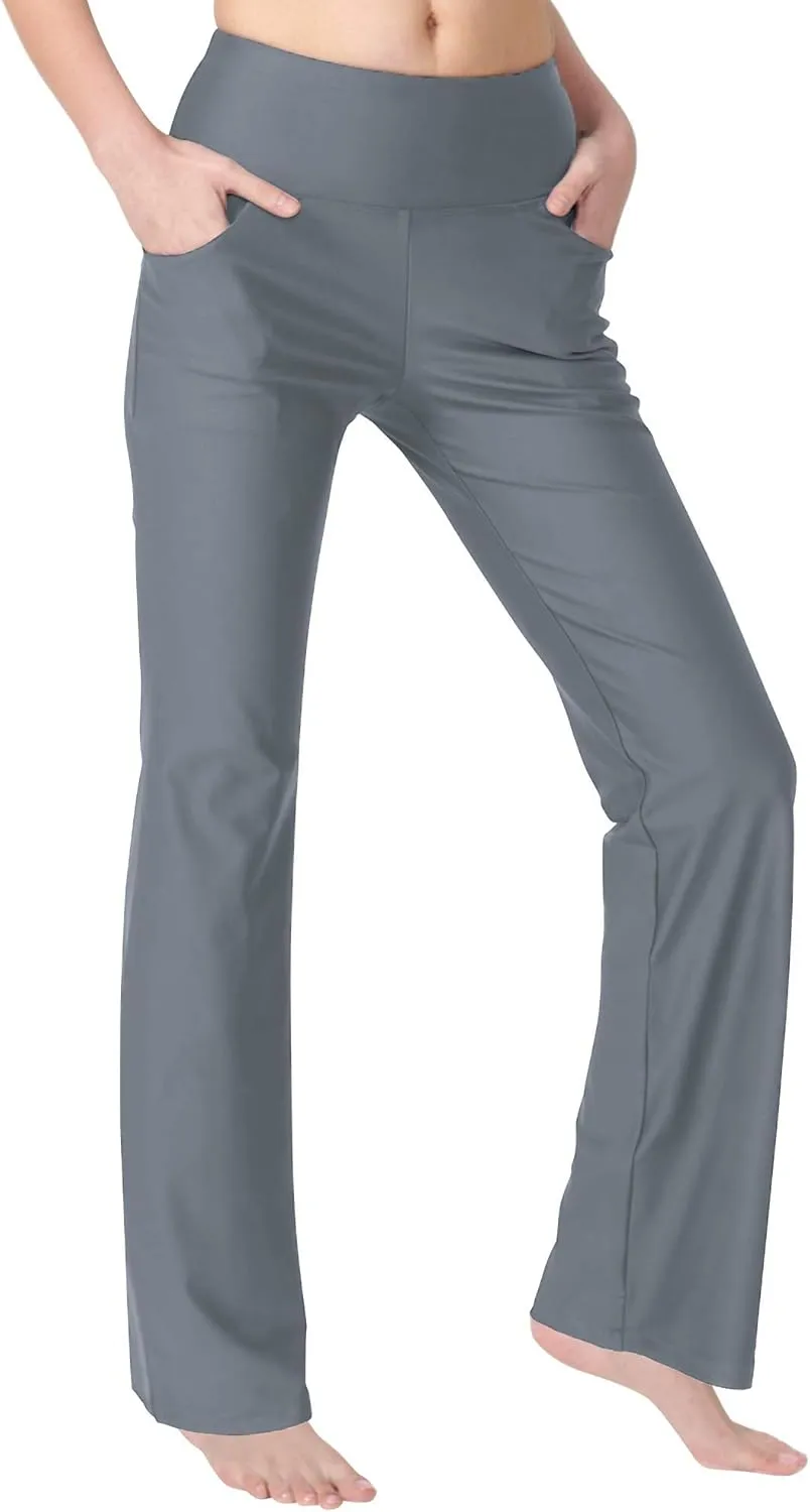 Women's Bootcut Yoga Pants with Pockets High Waist Bootleg Yoga Workout Pants for Women