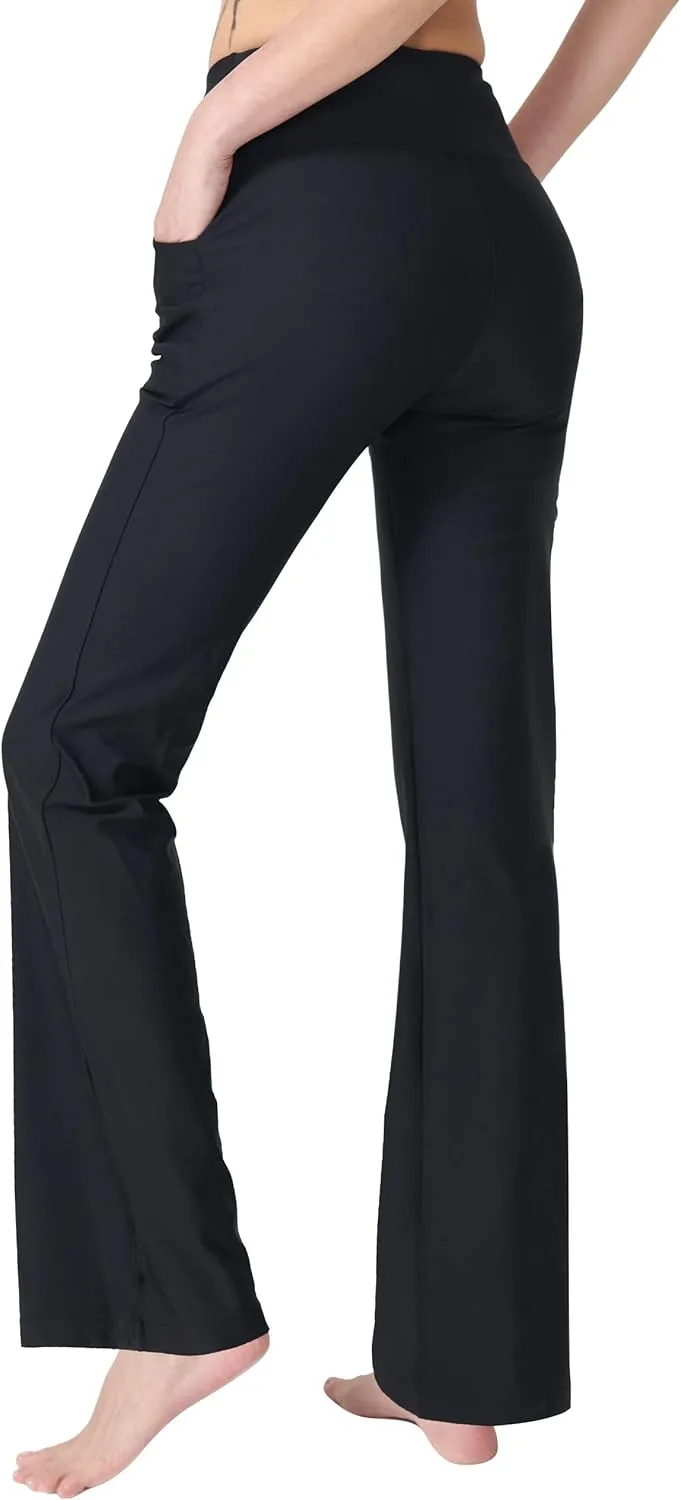 Women's Bootcut Yoga Pants with Pockets High Waist Bootleg Yoga Workout Pants for Women