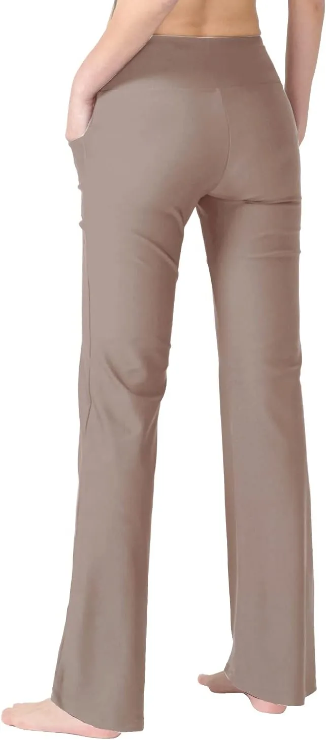 Women's Bootcut Yoga Pants with Pockets High Waist Bootleg Yoga Workout Pants for Women