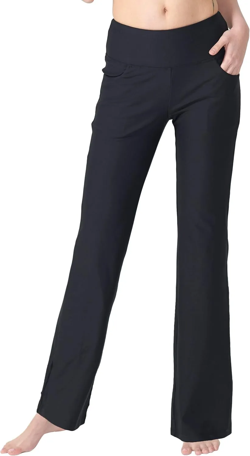 Women's Bootcut Yoga Pants with Pockets High Waist Bootleg Yoga Workout Pants for Women