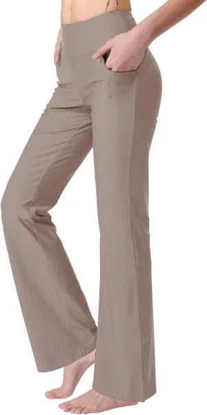 Women's Bootcut Yoga Pants with Pockets High Waist Bootleg Yoga Workout Pants for Women