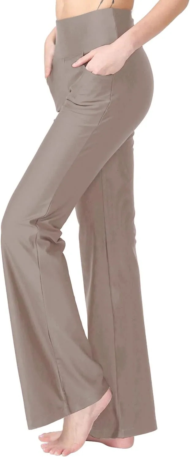 Women's Bootcut Yoga Pants with Pockets High Waist Bootleg Yoga Workout Pants for Women