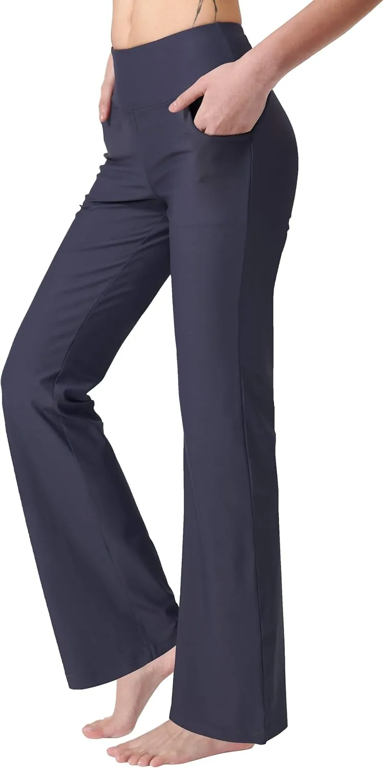 Women's Bootcut Yoga Pants with Pockets High Waist Bootleg Yoga Workout Pants for Women