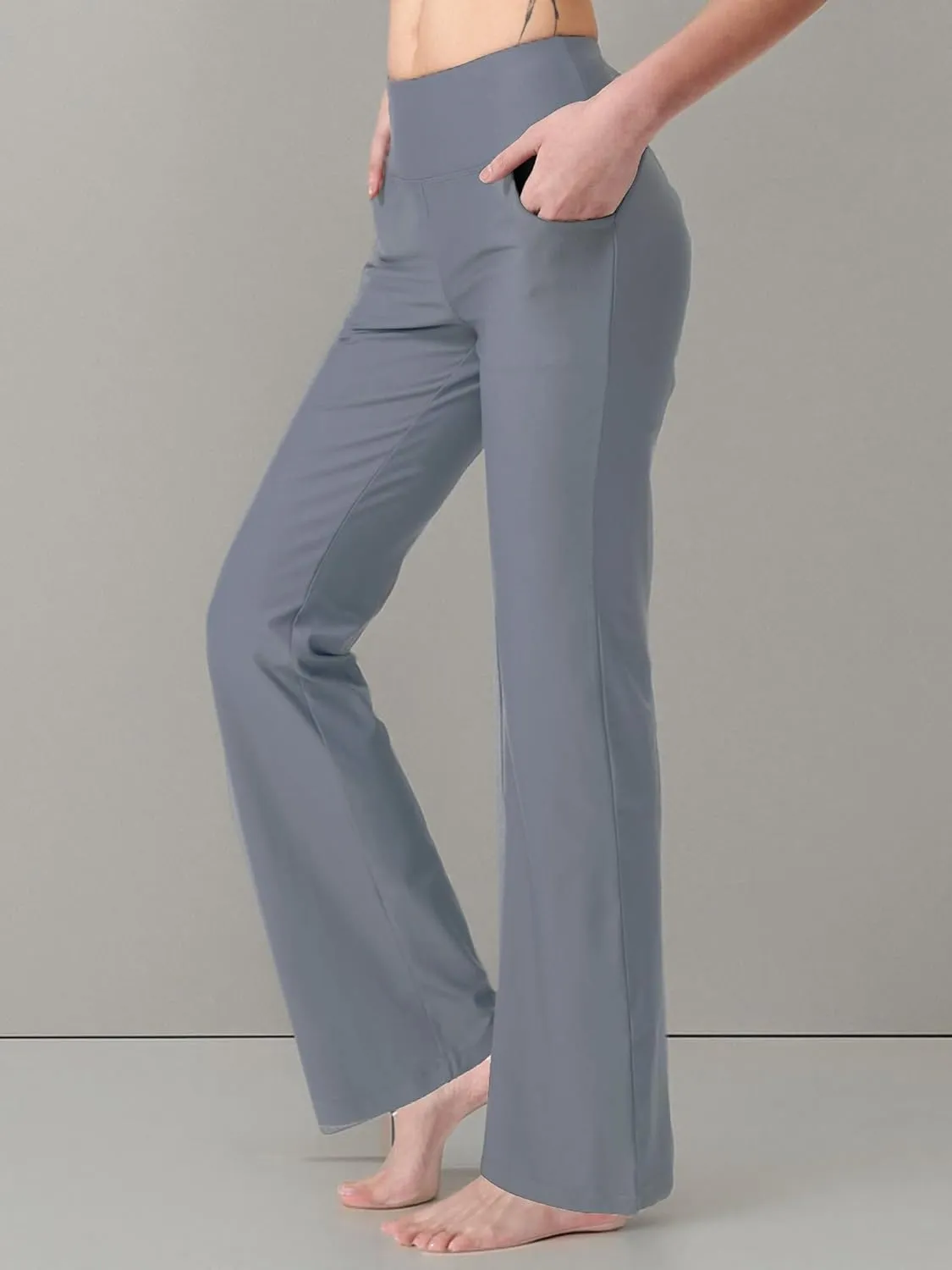 Women's Bootcut Yoga Pants with Pockets High Waist Bootleg Yoga Workout Pants for Women
