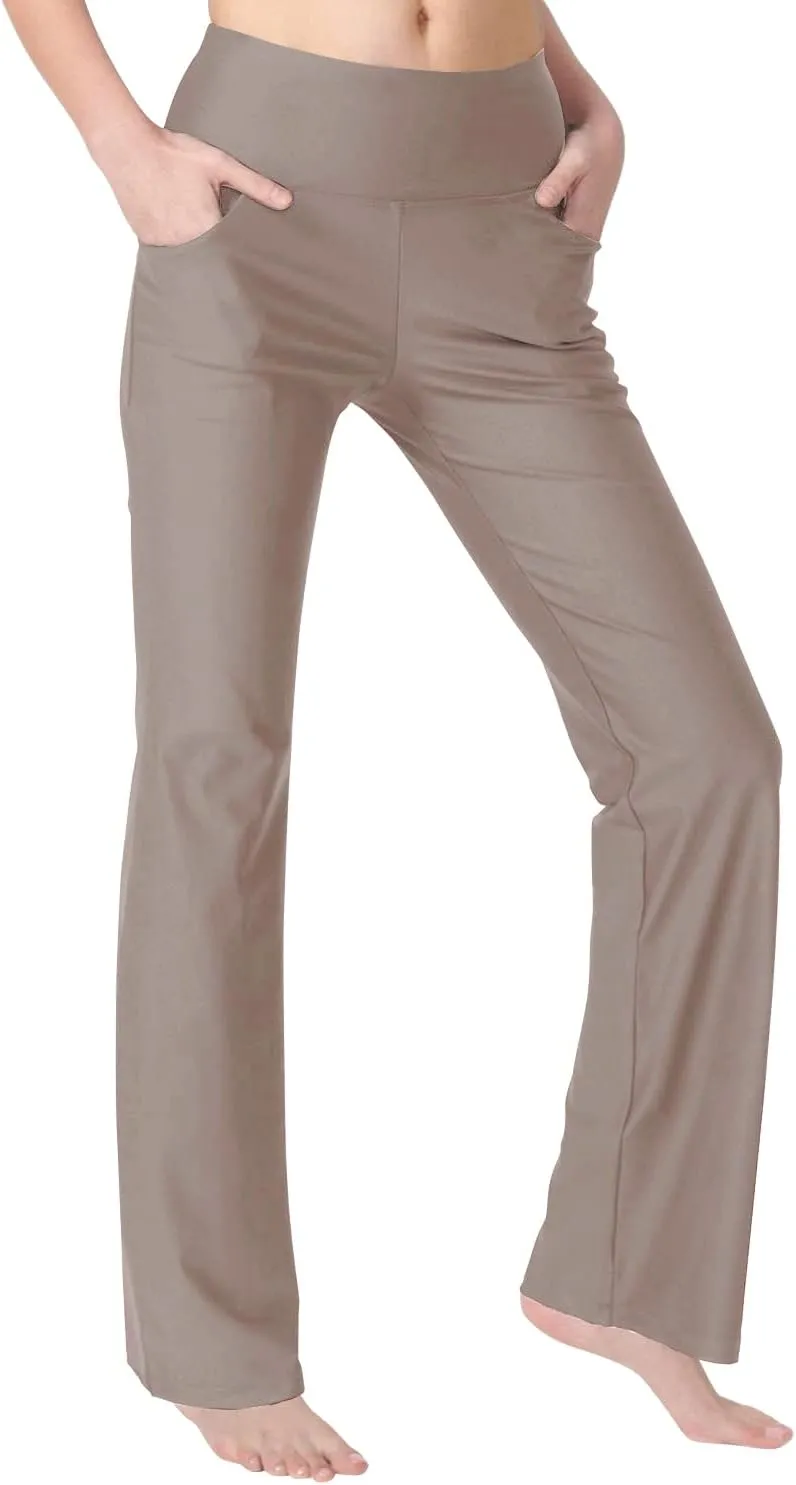 Women's Bootcut Yoga Pants with Pockets High Waist Bootleg Yoga Workout Pants for Women