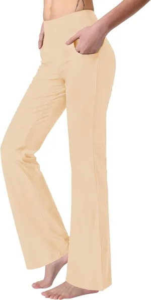 Women's Bootcut Yoga Pants with Pockets High Waist Bootleg Yoga Workout Pants for Women