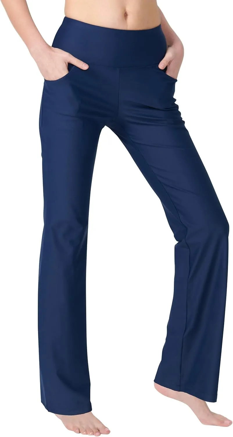 Women's Bootcut Yoga Pants with Pockets High Waist Bootleg Yoga Workout Pants for Women