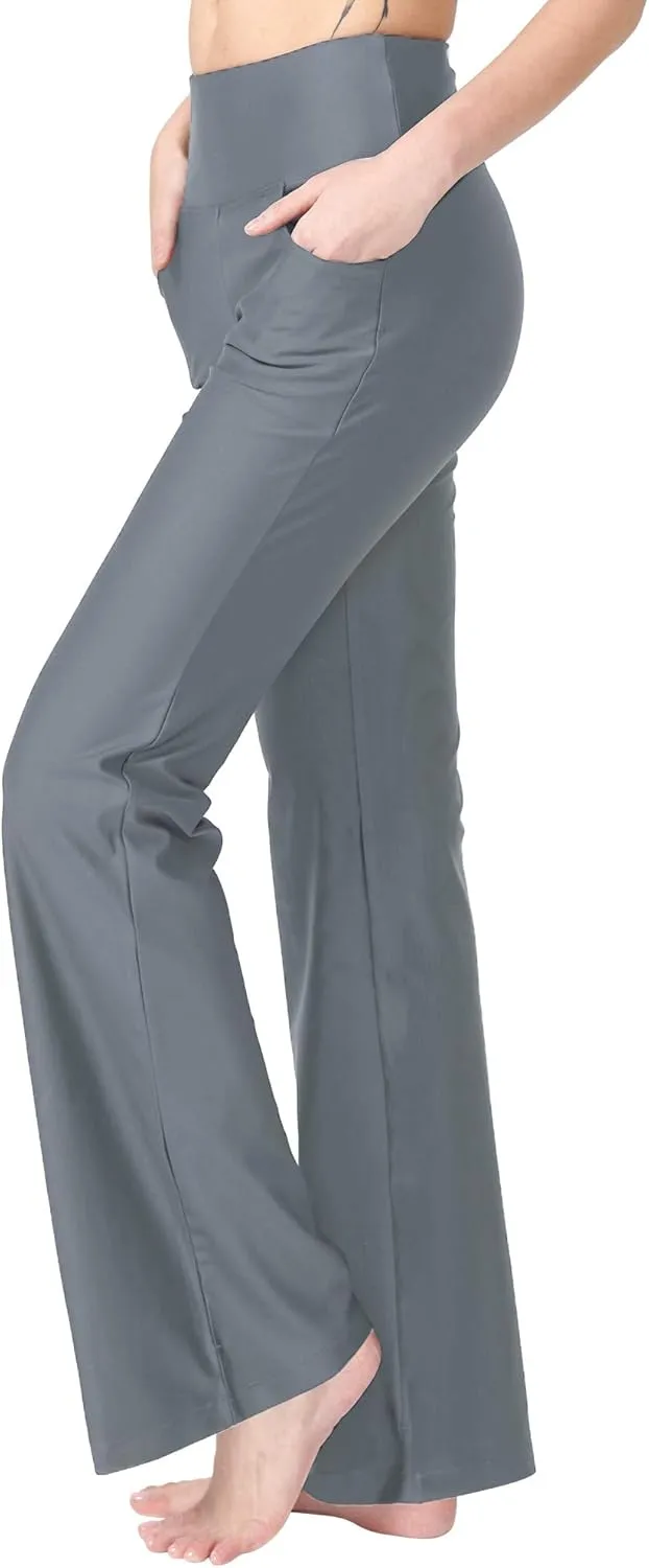 Women's Bootcut Yoga Pants with Pockets High Waist Bootleg Yoga Workout Pants for Women