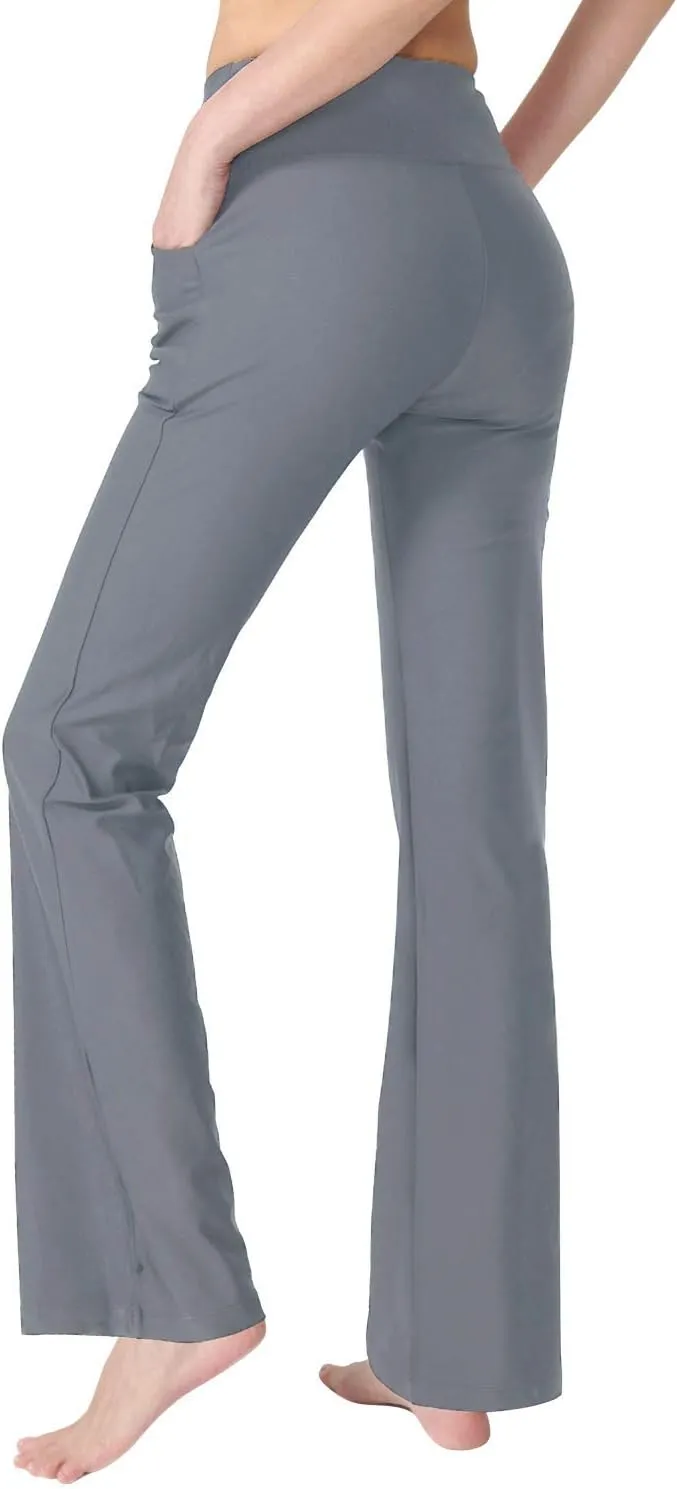 Women's Bootcut Yoga Pants with Pockets High Waist Bootleg Yoga Workout Pants for Women